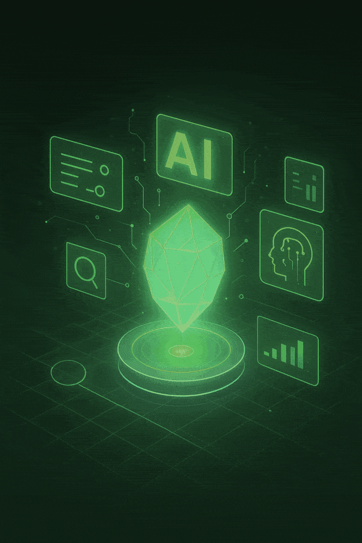 AI game recommendation interface animation